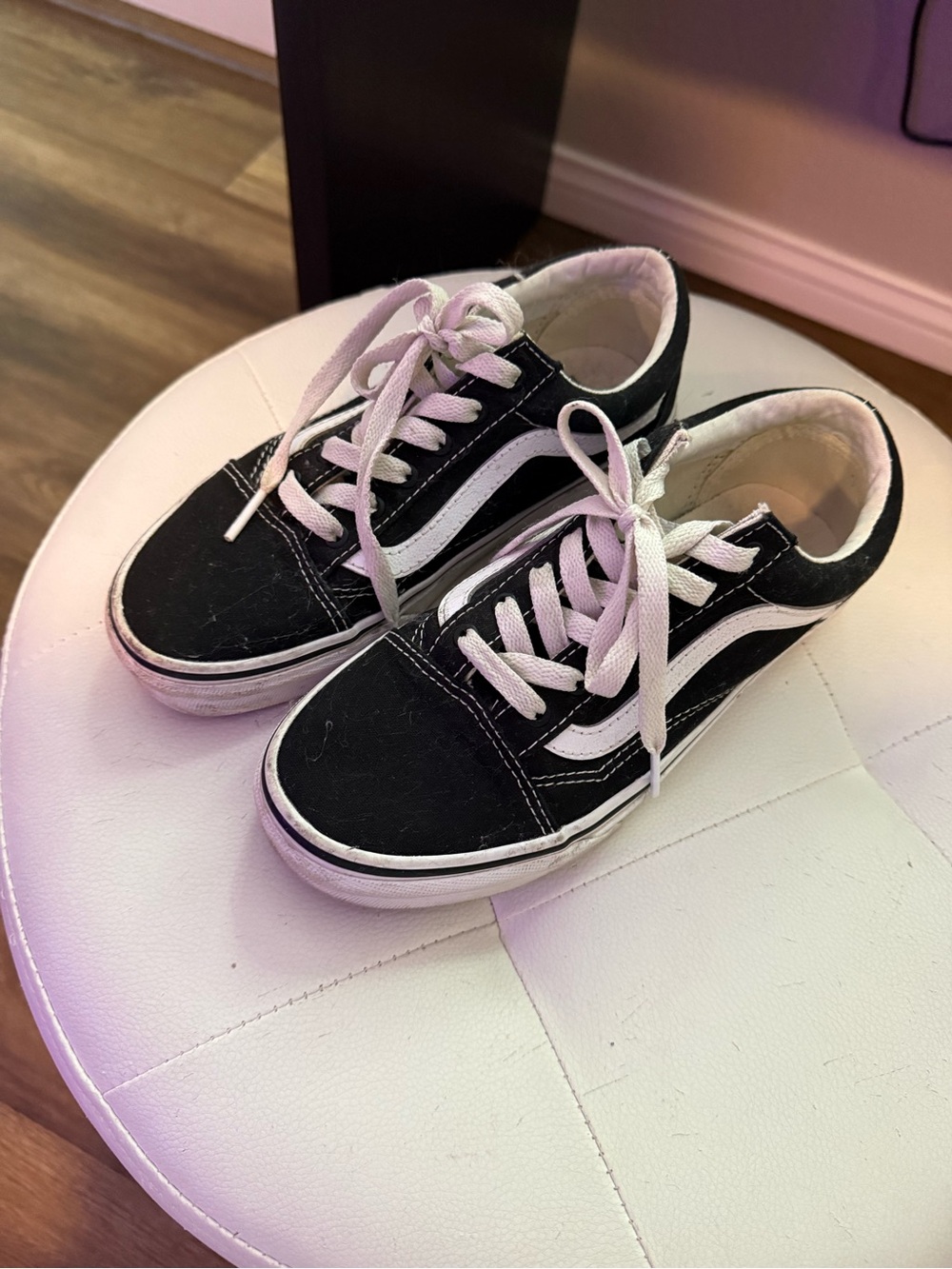 Vans Black and White Low-Top Skate Sneakers